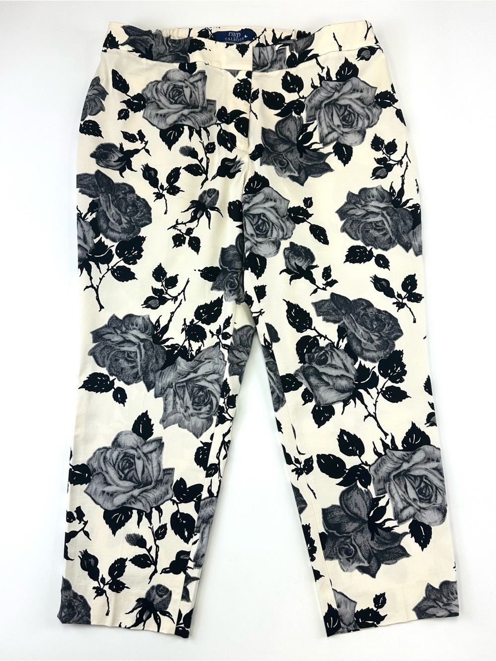 Talbots rose print crop pants Size 18 Curvy Girl Workwear Everyday Essential